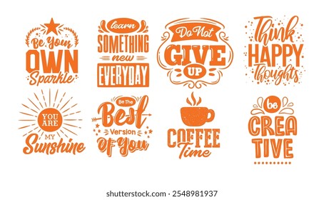 vector illustration of a very cool collection of motivational quotes