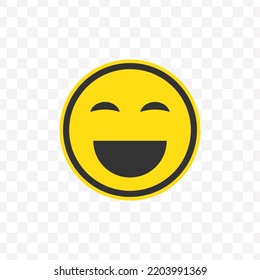 Vector Illustration Of Very Smile Emoticons. Colored Icons For Website Design .Simple Design On Transparent Background (PNG).