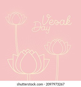 Vektorgrafik zum Vesak-Tag
