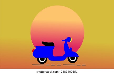 Vektorillustration einer Vespa