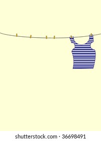 vector illustration of vest  on the cord