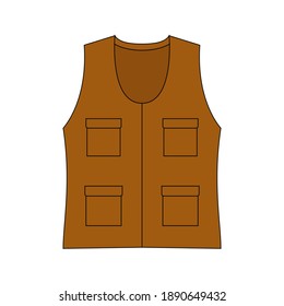 Vector illustration of a vest, suitable for icons or use for clothing and fashion businesses