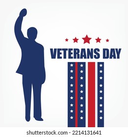 Vector Illustration of Veterans Day. Simple and Elegant Design