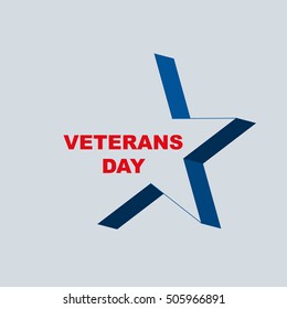 Vector illustration for Veterans day with star