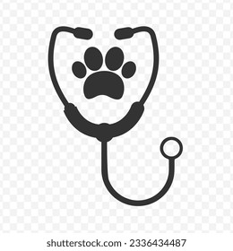 Vector illustration of veterinarian icon in dark color and transparent background(PNG).