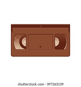 Vector illustration of a VHS cassette