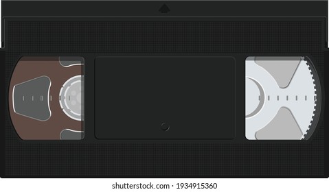Vector illustration of VHS tape.