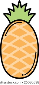 Vector Illustration of a Vibrant and Detailed Pineapple