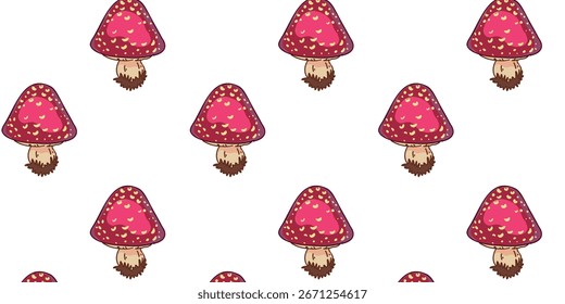 Ilustración vectorial vibrante diseño de setas forestales