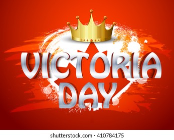 Vector illustration of Victoria Day.