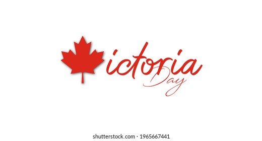 Vector illustration of Victoria Day Canada Holiday banner for website header background. Postcard, poster, banner, site, print