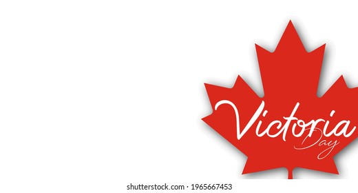 Vector illustration of Victoria Day Canada Holiday banner for website header background. Postcard, poster, banner, site, print