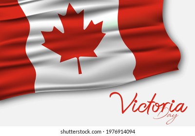 Vector illustration of Victoria Day Canada Holiday banner for website header background. Postcard, poster, banner, site, print