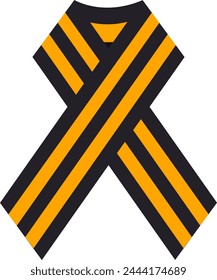 Vector illustration for Victory Day on May 9th. Black and orange festive St. George ribbon.