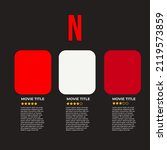 Vector Illustration Video App Template On Smartphone Screen. Netflix. UI. UX. User interface user experience.