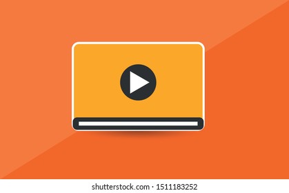 vector illustration of video blog web site icon