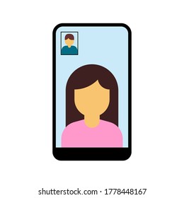 Vector illustration of a video call.