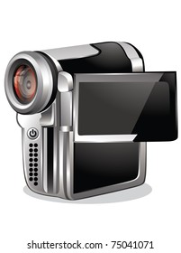 Vector illustration of video camera