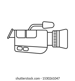 Vector illustration of video and camera icon. Web element of video and cinema stock symbol for web.
