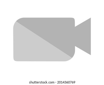 Vector illustration of a video camera icon on a white background.