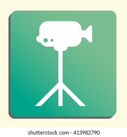 Vector illustration of video camera icon. Premium quality web icon