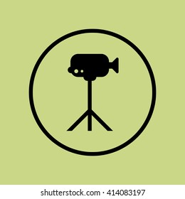 Vector illustration of video camera icon. Premium quality web icon