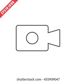 Vector illustration of video camera icon