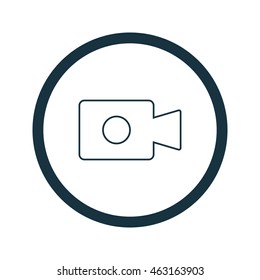 Vector illustration of video camera icon