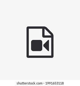 Vector illustration of video file icon