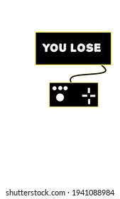 Vector Illustration Video Game Console Pad. Gaming Concept. 