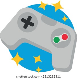 Vector illustration of video game controller. Retro video games for children.