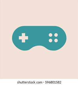 Vector illustration of Video Game icon in green.
