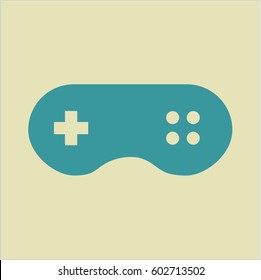 Vector illustration of Video Game vector icon or symbol in green.
