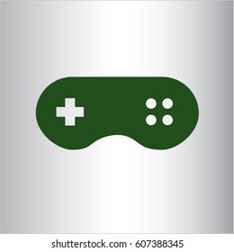  ilustración vectorial Icono de videojuego en color verde
