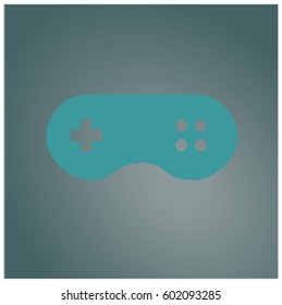 Vector illustration of Video Game vector symbol icon in blue.
