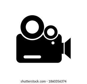 Ilustración vectorial del icono de vídeo sobre fondo blanco