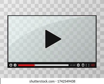 
Vector illustration of a video media player. Interface for web and mobile applications.