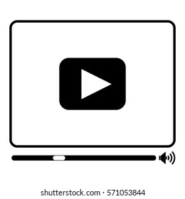 Ilustración vectorial del icono del reproductor de vídeo
