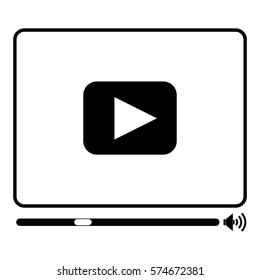 Vector Illustration of Video Player Icon
