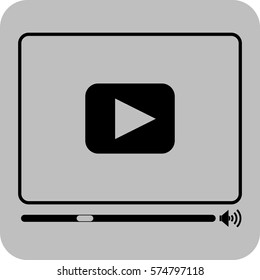 Vector Illustration of Video Player Icon
