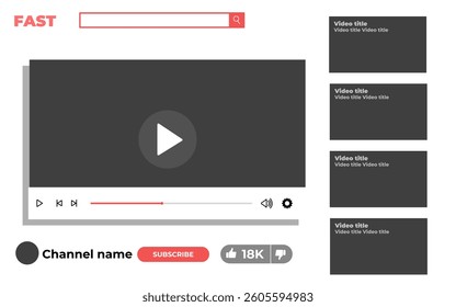 Vector illustration of video player page eps
Vector illustration of video player page