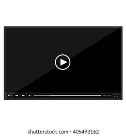 Vector illustration video player for web and mobile apps