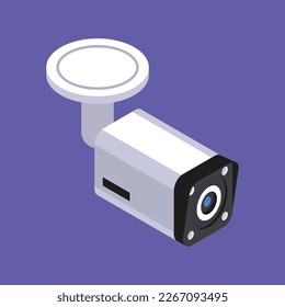 vector illustration of video security camera