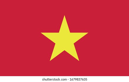 vector illustration of Vietnam flag