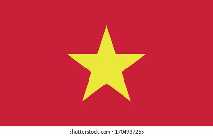 vector illustration of Vietnam flag