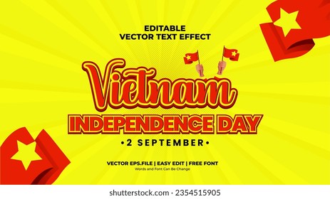 Vector illustration for Vietnam Independence Day is great for banners, social media, print and digital media purposes.