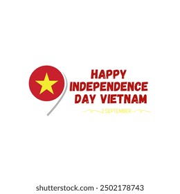 Vector Illustration of vietnam independence day. red background and yellow star sign
