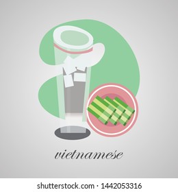 vector illustration of vietnamese coffee