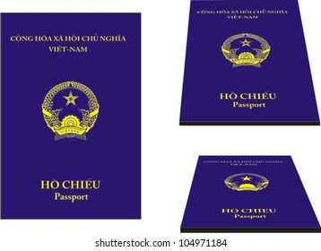 Vector Illustration of Vietnamese passport