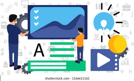 Vector Illustration view image with icon background EPS 10